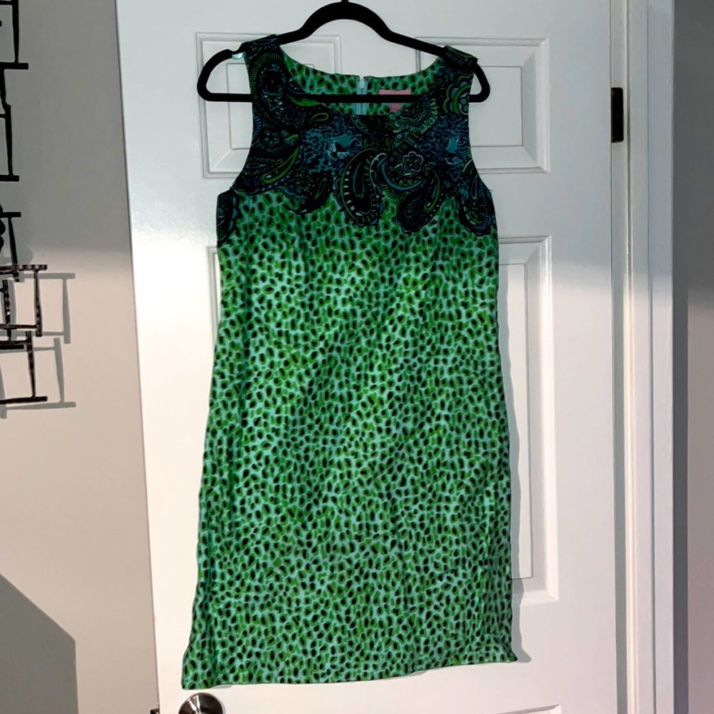 Lilly Pulitzer Shift - green cheetah print